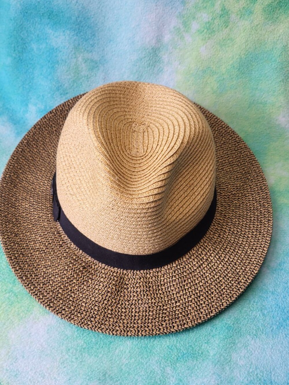 Women's Straw Two Tone Fedora Hat by C. C. Exclusives
